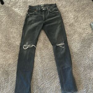 Citizens of Humanity Black Ripped Jeans